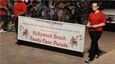 58th Candy Cane Parade at Hollywood Beach, Florida