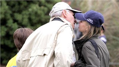 Calista Flockhart and Harrison Ford 