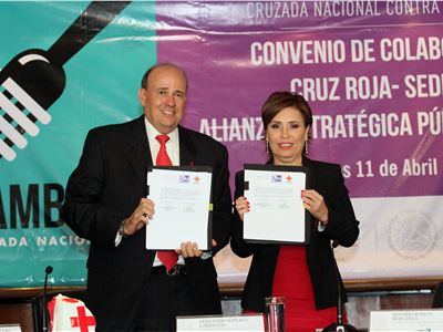 Colaborará la Cruz Roja Mexicana en la Cruzada Nacional Contra el Hambre
