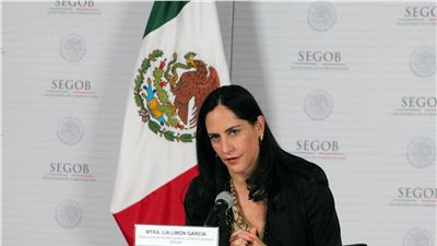 Conferencia de Prensa que ofreció la Subsecretaria de Derechos Humanos, Lía Limón García.