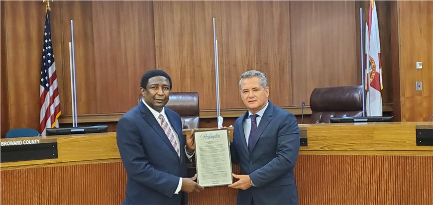 Dr. Roberto Masiero gets PROCLAMATION: April 28 is “CHIEF CULTURAL OFFICER DAY” in Broward County, Florida 