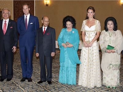 Duke and Duchess of Cambridge were guests of honour at dinner thrown by rulers of Malaysia 