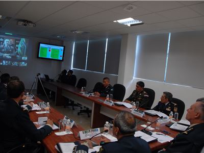 El General Salvador Cienfuegos Zepeda realizó una videoconferencia con los Comandantes de los Ejércitos que integran la Conferencia de Ejércitos  Americanos.