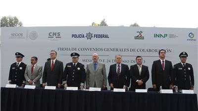 FIRMA COMISIONADO NACIONAL DE SEGURIDAD CONVENIOS DE COLABORACIÓN CON INSTITUCIONES ACADÉMICAS Y DEPORTIVAS