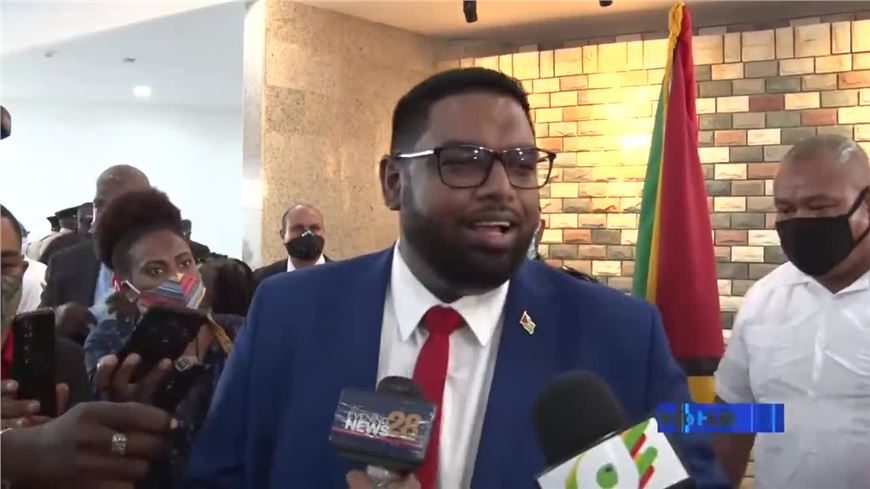 GUYANA: New President Dr Irfaan Ali speaks to Members of Media