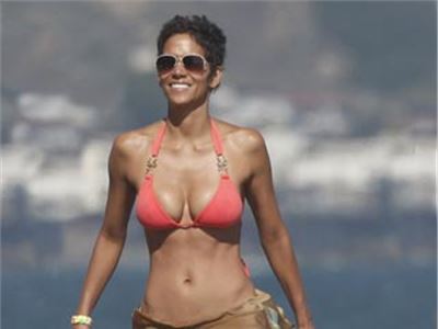 Halle Berry at the beach in Malibu