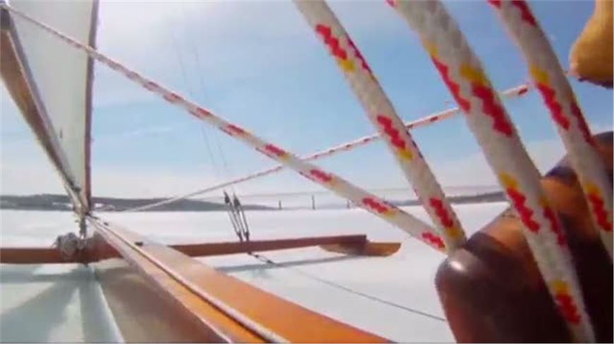 'Ice Yachts' Turn Frozen River Into Highway