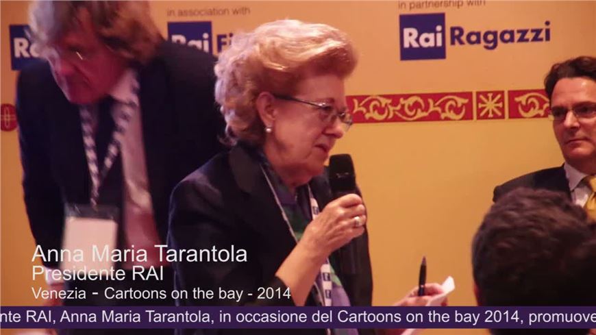Il presidente RAI Anna Maria Tarantola, promuove il Browser YOYO - Cartoons on the bay - 2014