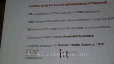 MADE EXPO 2015: Conferenza Stampa di presentazione - Intervento di Maria Ines Aronadio