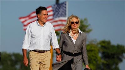Mitt and Ann Romney were spotted in Del Mar, California. 