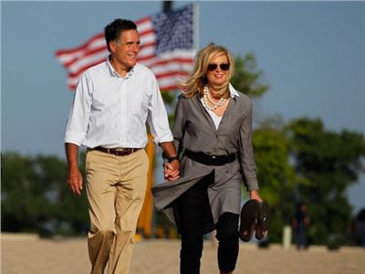 Mitt and Ann Romney were spotted in Del Mar, California. 