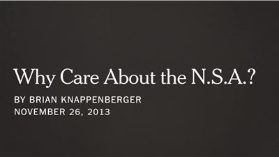N.S.A. Spying: Why Does It Matter?