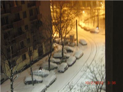 Nevicata notturna a Milano, 10 Febbraio 2012 