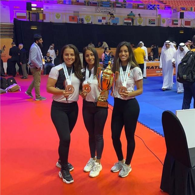  Peruvian karate women's team in the specialty of Kata.