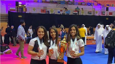  Peruvian karate women's team in the specialty of Kata.