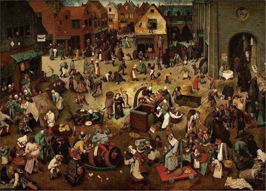 Pieter Brughel il Vecchio - La lotta fra Carnevale e Quaresima- 1559  