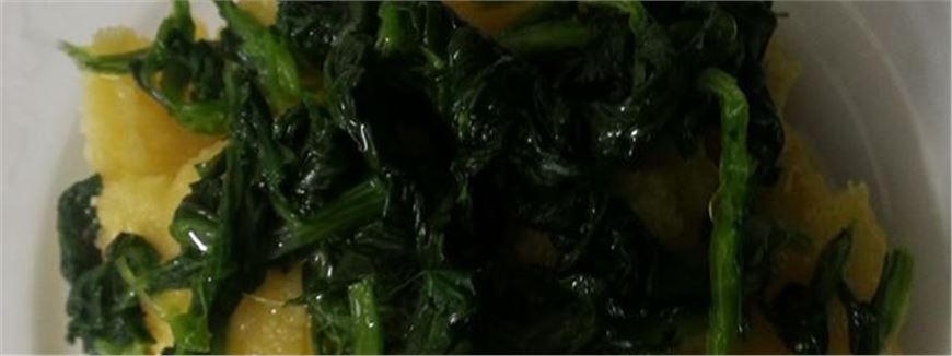 Polenta e cime di rapa al Ristorante Le Cannardizie 