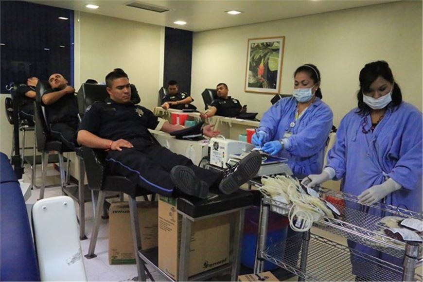 POLICÍA FEDERAL SE SUMA A LA CAMPAÑA  NACIONAL DE DONACIÓN  ALTRUISTA DE SANGRE DEL IMSS
