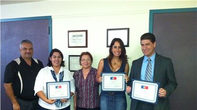 Receving the "Call to Service Award" given by President Obama