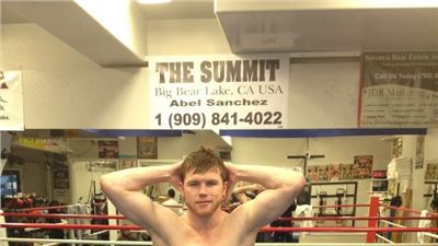 Saul "Canelo" Alvarez cumple al 100% Pre-Pesaje de un mes en su Combate vs Shane Mosley en Big Bear, California.