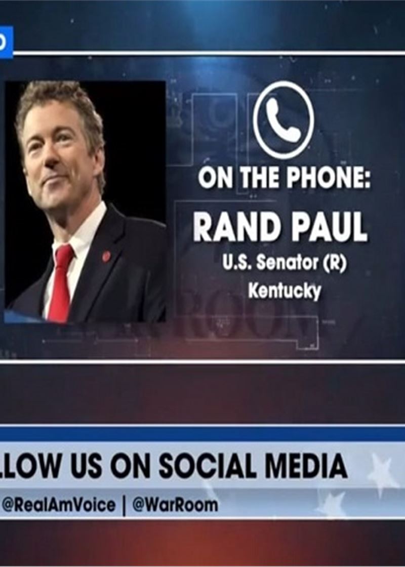 Senator Rand Paul Discusses Free Speech on War Room Broadcast with Steve Bannon and Dave Brat