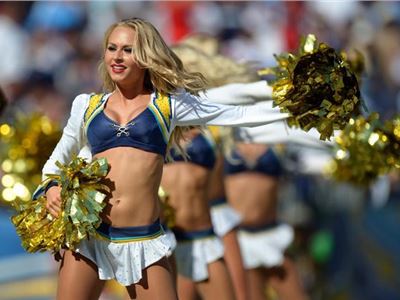 The cheerleaders of the San Diego Chargers 
