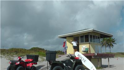 The lifeguard on the Hollywood Beach
