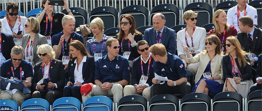 The Royals were out in force to support the Queen's granddaughter Zara Phillips as she rode for victory at the cross-country phase of the equestrian eventing this afternoon. 