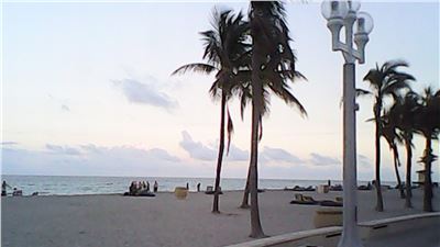 The sunset on the beach