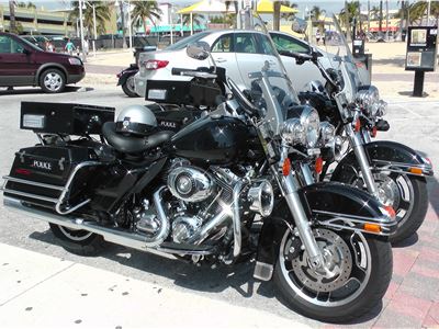 Two beautiful Harley Davidson at Hollywood Beach, Florida