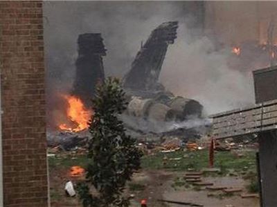 US Navy F-18 jet crashes into Virginia apartment building